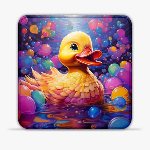 Gaming Mouse Mat Colorful Art Ducks (30X30) cm 11.81(in) Mouse Pad Premium SU Cloth Mouse Pad Anti-Static Surface Stitched Edges Non-Slip Base for PC/Desktop von CHTXD