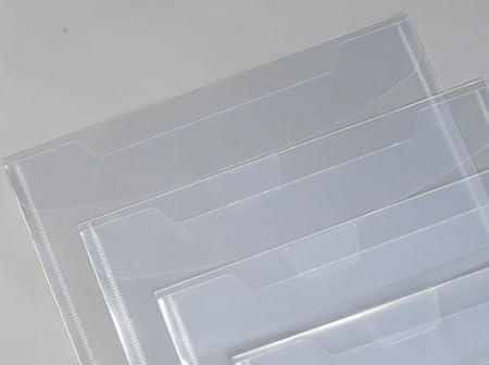 CHUENKUK 100 Stück 2 Größe Dokumententasche Transparent, Dokumentenmappe Durchsichtig, PP Aktenmappen Mappen Ordnersystem für Rechnungen, Büroorganisation, Archivierung von CHUENKUK