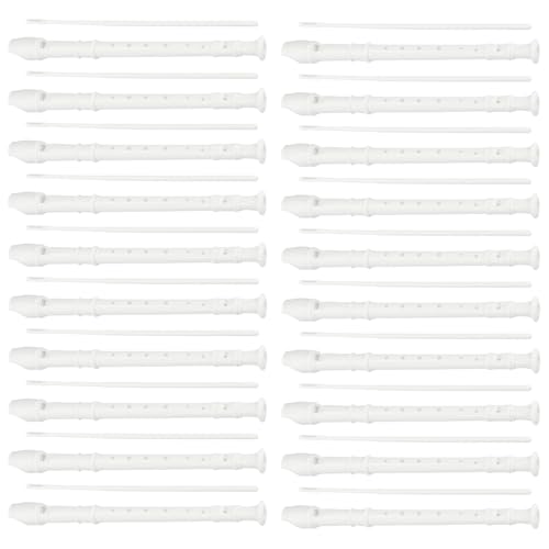 CHUENKUK 20 Stück Blockflöte 8 Loch, Weiß Flöte Kunststoff mit Reinigungsstift, 30 cm Sopranblockflöte Blockflöteninstrument CHUENKUK 20 Stück Blockflöte 8 Loch, Weiß Flöte Kunststoff mit Reinigungsstift, 30 cm Sopranblockflöte Blockflöteninstrument von CHUENKUK