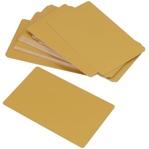 CHUIFAI 150 Stück Goldene Alu Visitenkarten Rohlinge, 86x54x0.21mm Aluminium Visitenkarten Rohlinge, Metall Visitenkarten Gold Alu Karten die Laserbeschriftung von Visitenkarten CHUIFAI 150 Stück Goldene Alu Visitenkarten Rohlinge, 86x54x0.21mm Aluminium Visitenkarten Rohlinge, Metall Visitenkarten Gold Alu Karten die Laserbeschriftung von Visitenkarten von CHUIFAI