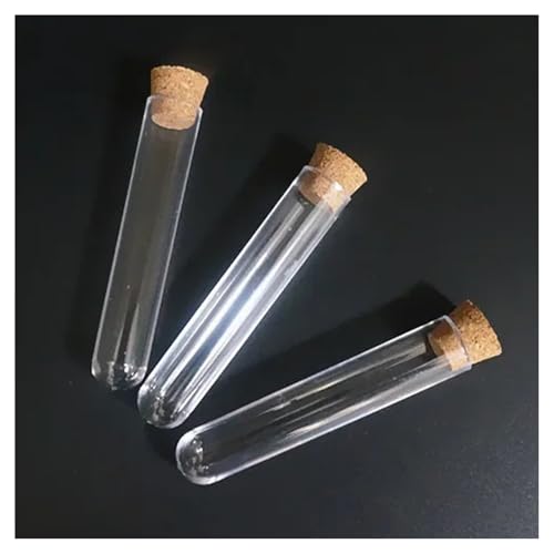 100 Stück/Packung 12 x 60 mm (4,7 x 23,6 Zoll) durchsichtige Hartplastikröhren mit Laborfläschchen, alle Größen erhältlich von CHUIXISH