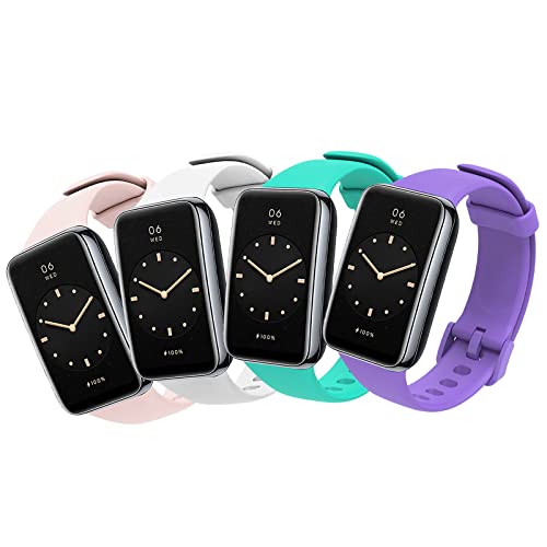 CHULN 4 Stücks Armband Kompatibel für Xiaomi Mi Band 7 Pro, Wasserdicht Sport Soft Silikon Smart Ersatzbänder für Xiaomi Mi Band 7 Pro von CHULN