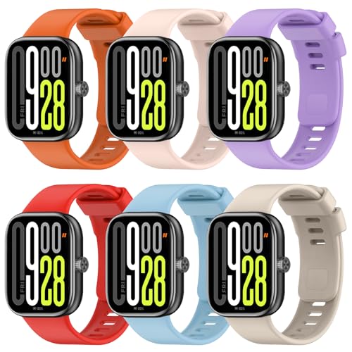 CHULN 6 PSC Sportarmbands Kompatibel mit Xiaomi Smart Band 9 Pro/Redmi Watch 5 Armbänder, Weiche Silikonbänder Redmi Watch 5 Armband Ersatzbänder CHULN 6 PSC Sportarmbands Kompatibel mit Xiaomi Smart Band 9 Pro/Redmi Watch 5 Armbänder, Weiche Silikonbänder Redmi Watch 5 Armband Ersatzbänder von CHULN
