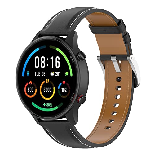 CHULN Armband kompatibel mit Xiaomi Mi Watch/Xiaomi Watch S1/Xiaomi Watch S1 Active/Xiaomi Mi Watch Color Sport, 22mm Leder Smartwatch Ersatzband für Xiaomi Mi Watch. von CHULN