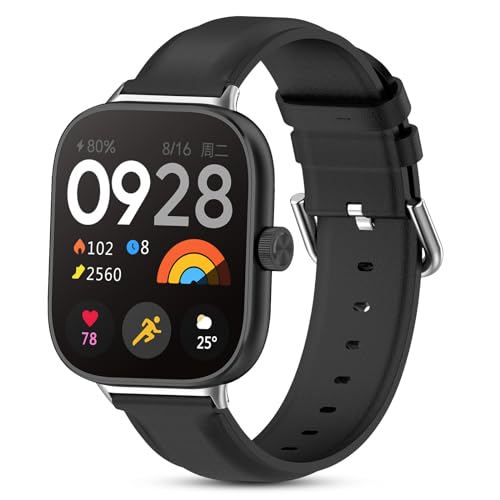 CHULN Leder Armband kompatibel mit Redmi Watch 4/Xiaomi Miband 8 Pro, Verstellbarer Ersatzarmbänder für Redmi Watch 4 Smartwatch.(No host) von CHULN