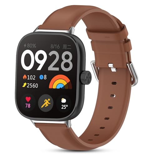 CHULN Leder Armband kompatibel mit Redmi Watch 4/Xiaomi Miband 8 Pro, Verstellbarer Ersatzarmbänder für Redmi Watch 4 Smartwatch.(No host) von CHULN