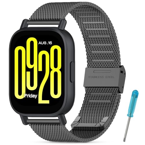 CHULN Metall Armband Kompatibel mit Redmi Watch 5 Active/Redmi Watch 5 Lite, 22mm Verstellbar Edelstahl Replacement Strap für Redmi Watch 5 Active Smartwatch. von CHULN