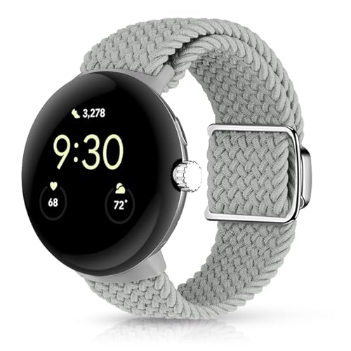 CHULN Nylon Armband Kompatibel mit Google Pixel Watch/Google Pixel Watch 2, Magnetischer Verstellbarer Elastisches Sport Ersatzarmbänder für Pixel Watch. von CHULN