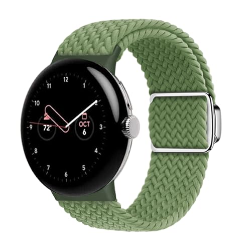 CHULN Nylon Armband Kompatibel mit Google Pixel Watch/Google Pixel Watch 2, Magnetischer Verstellbarer Elastisches Sport Ersatzarmbänder für Pixel Watch. von CHULN