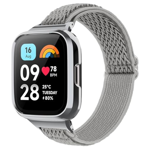 CHULN Nylon Armband kompatibel mit Redmi Watch 3 Active, Verstellbarer Elastisches Sport Ersatzarmbänder für Redmi Watch 3 Active Smartwatch. von CHULN