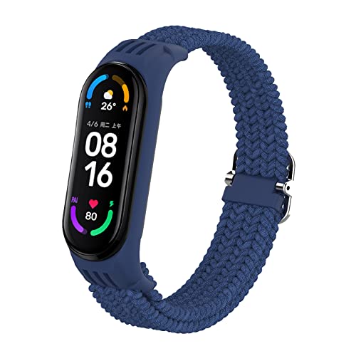 CHULN Nylon strap compatible with Xiaomi Mi Band 6/5/4/3, elastic adjustable nylon braided bracelet for Xiaomi Mi Band 6/Mi Band 5/Mi Band 4/Mi Band 3 von CHULN