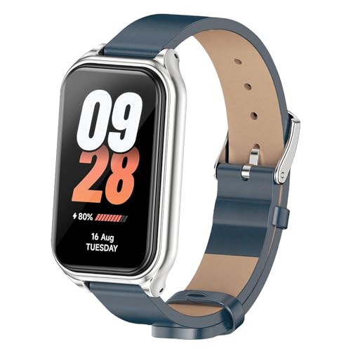 CHULN Schönes Armband Kompatibel mit Xiaomi Smart Band 8 Active, Weiches Lederarmband ist geeignet für Xiaomi Smart Band 8 Active Ersatzarmband von CHULN