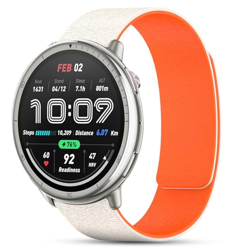 CHULN Silikon Armband Kompatibel mit Amazfit Active 2/Active/Garmin Vivoactive 5/Amazfit GTS/GTS 2/2 Mini/GTS 3, 20mm Einstellbares Magnetisch Sport Ersatzarmband für Smartwatch.(No host) von CHULN