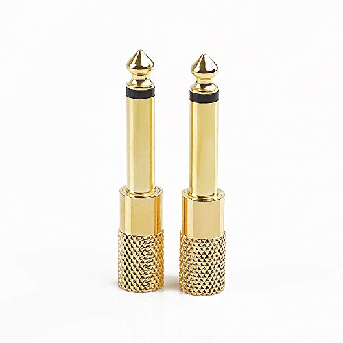 CHUNGHOP 2PCS 6.35mm 1/4 inch Plug to 3.5mm 1/8 inch Male to Female Gold Plated Audio Jack Adapter，Headphone Stereo Adapter for Mixing Console, Home Theater Devices AV receivers Visit The Chung von CHUNGHOP