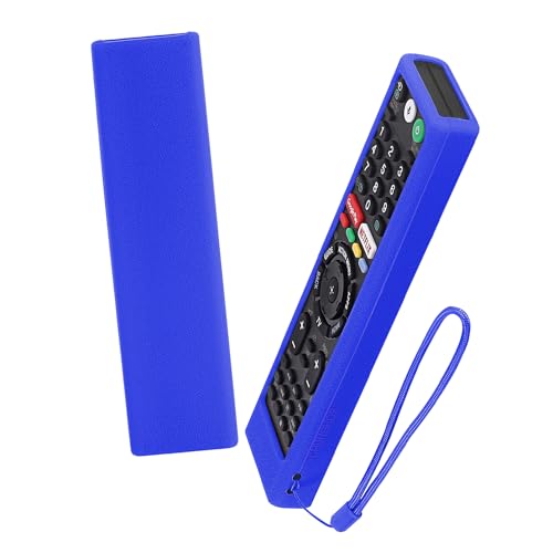 Silikon Schutz Hülle für Sony TV Fernbedienung RMT-TX100D RMT-TX200E RMT-TX102U RMF-TX300U, Waschbare Langlebige Fernbedienung für Sony Smart Android Sprach Fernbedienung, mit Lanyard (Blau) von CHUNGHOP