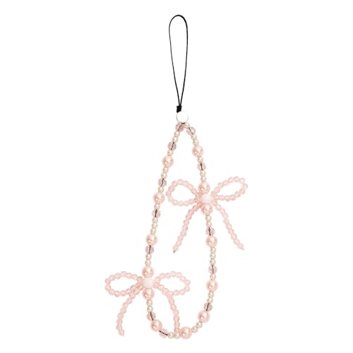CHUQING Handykette Kurz Handgelenk Rosa Perlen Universal Handyband Kurze Handy Handschlaufe Phone Lanyard CHUQING Handykette Kurz Handgelenk Rosa Perlen Universal Handyband Kurze Handy Handschlaufe Phone Lanyard von CHUQING