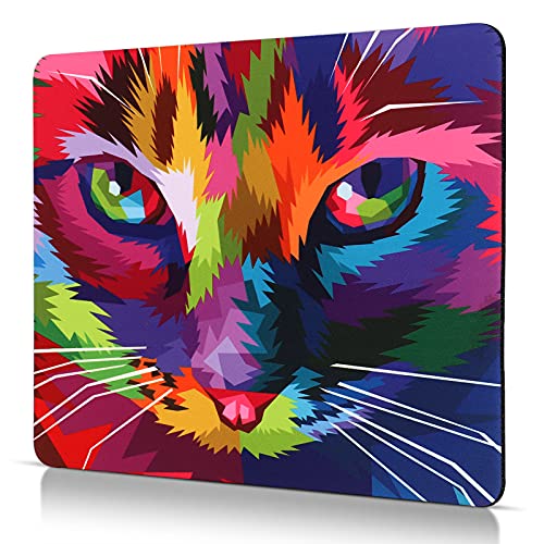 CHUQING Katzen Mauspad Klein Gaming Mousepad Motiv Katze 240x200 mm Anti Rutsch Mouse Matte von CHUQING