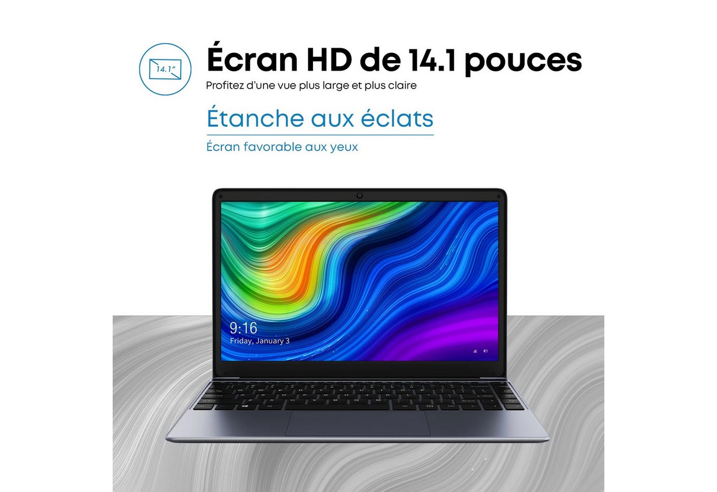 CHUWI HeroBook Pro - Prozessor Intel N4020 14,1 Notebook (35,81 cm/14.1 Zoll, Intel Intel N4020, Intel) von CHUWI
