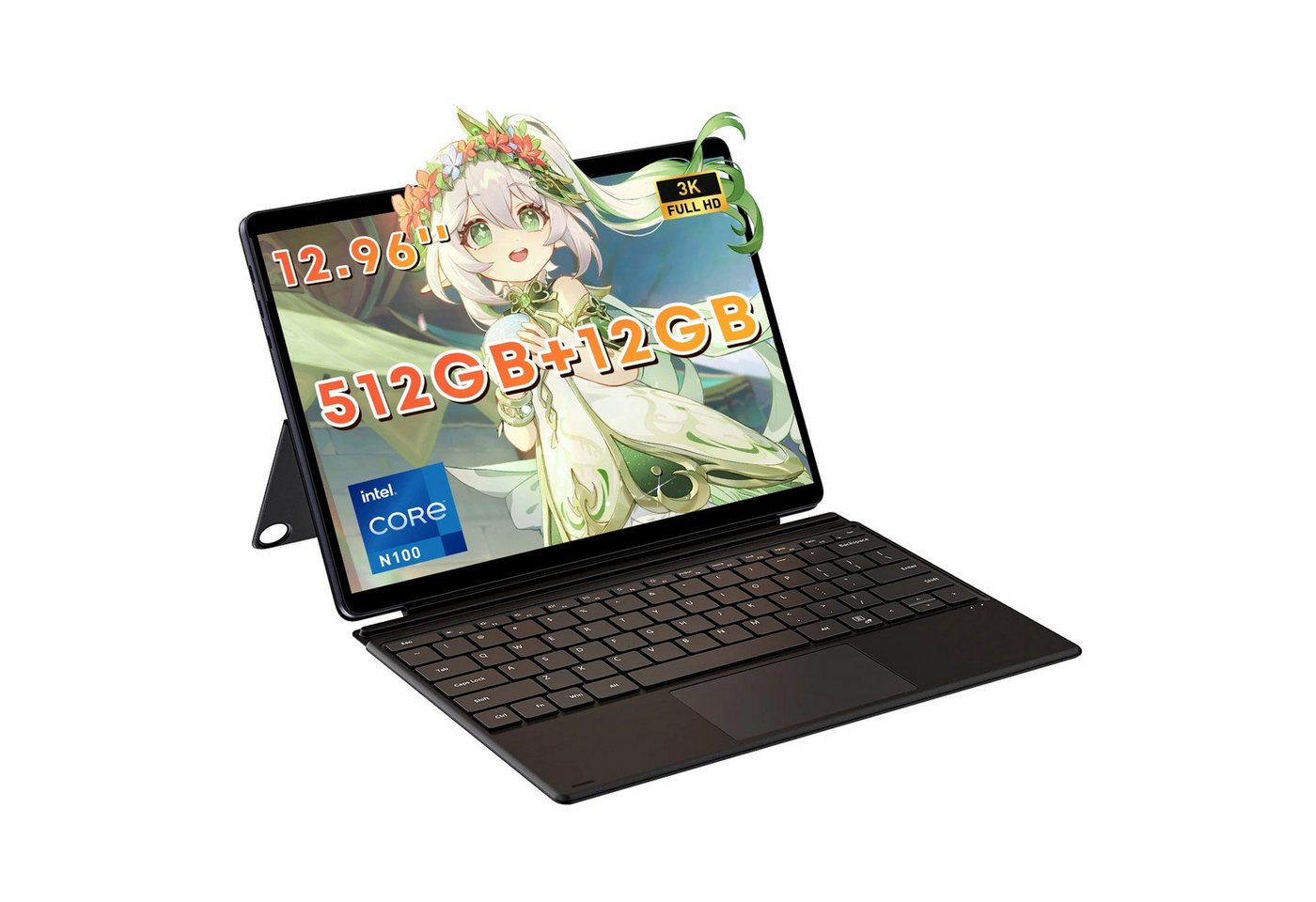 CHUWI Hi10 Max -2in1 Notebook-Prozessor Intel N100 Bildschirm Windows 11 Notebook (329 cm/12.96 Zoll, Windows Windows 11) von CHUWI