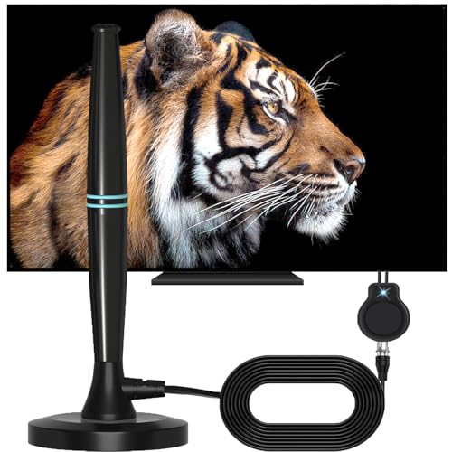 Wave Tune für TV, DVB-T2-Antenne, Freeview Rewave Digital-TV-Antenne für den Innenbereich, mit starkem Signal, 360° & 508+ Meilen Reichweite, Smart-TV-Antenne für den Außenbereich, unterstützt VHF/UHF Wave Tune für TV, DVB-T2-Antenne, Freeview Rewave Digital-TV-Antenne für den Innenbereich, mit starkem Signal, 360° & 508+ Meilen Reichweite, Smart-TV-Antenne für den Außenbereich, unterstützt VHF/UHF von CHUYILEE
