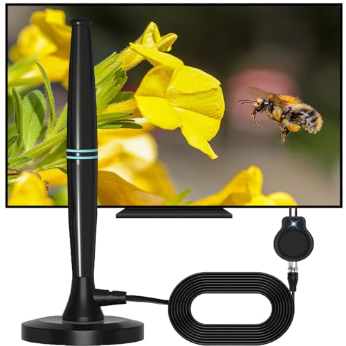 Wave Tune für TV, DVB-T2-Antenne, Freeview Rewave Digital-TV-Antenne für den Innenbereich, mit starkem Signal, 360° & 508+ Meilen Reichweite, Smart-TV-Antenne für den Außenbereich, unterstützt VHF/UHF Wave Tune für TV, DVB-T2-Antenne, Freeview Rewave Digital-TV-Antenne für den Innenbereich, mit starkem Signal, 360° & 508+ Meilen Reichweite, Smart-TV-Antenne für den Außenbereich, unterstützt VHF/UHF von CHUYILEE