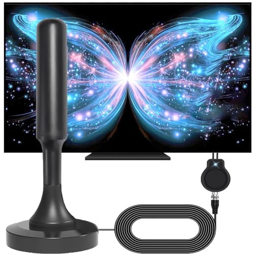 Wave Tune für TV, DVB-T2-Antenne, Freeview Rewave Digital-TV-Antenne für den Innenbereich, mit starkem Signal, 360° & 508+ Meilen Reichweite, Smart-TV-Antenne für den Außenbereich, unterstützt VHF/UHF Wave Tune für TV, DVB-T2-Antenne, Freeview Rewave Digital-TV-Antenne für den Innenbereich, mit starkem Signal, 360° & 508+ Meilen Reichweite, Smart-TV-Antenne für den Außenbereich, unterstützt VHF/UHF von CHUYILEE