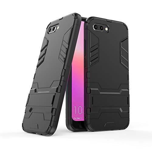 CHcase Huawei Honor 10 Hülle, Hybrid 2in1 TPU+PC Schutzhülle Rugged Armor Case Cover Dual Layer Bumper Backcover mit Ständer für Huawei Honor 10 -All Black von CHcase