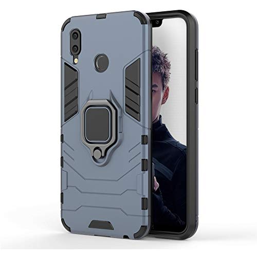 CHcase Huawei Honor Play Hülle, Hybrid 2in1 TPU+PC Schutzhülle Rugged Armor with Magnetic Car Mount Case Cover Dual Layer Bumper Backcover mit Ständer für Huawei Honor Play -Black Plus Gray von CHcase