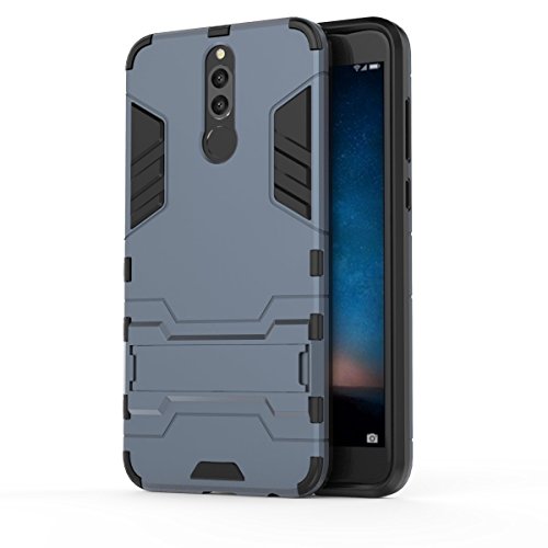 CHcase Huawei Mate 10 Lite Hülle, 2in1 TPU+PC Schutzhülle Rugged Armor Case Cover Dual Layer Bumper Backcover mit Ständer für Huawei Mate 10 Lite/Huawei Maimang 6 / Nova 2I -Black Plus Gray von CHcase