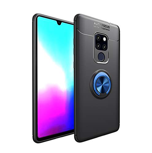 CHcase Huawei Mate 20 X Hülle, 360 Grad drehbarer Ringhalter Ständer Magnetische Autohalterung [Kompatibel mit Magnetic Car Mount] TPU Case Cover Schutzhülle für Huawei Mate 20 X -Schwarz Blau von CHcase