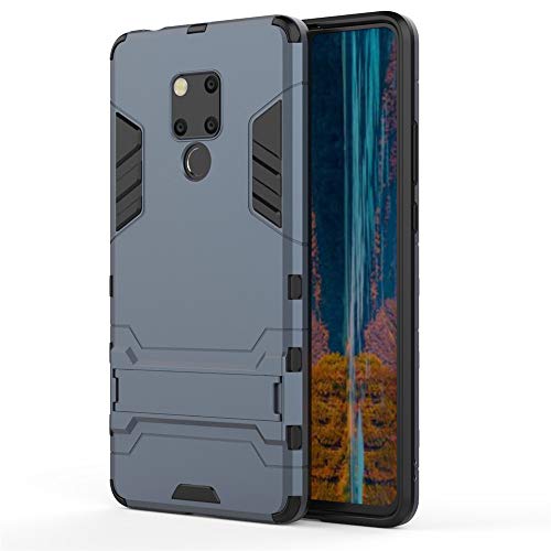 CHcase Huawei Mate 20 X Hülle, Hybrid 2in1 TPU+PC Schutzhülle Rugged Armor Case Cover Dual Layer Bumper Backcover mit Ständer für Huawei Mate 20 X -Black Plus Gray von CHcase