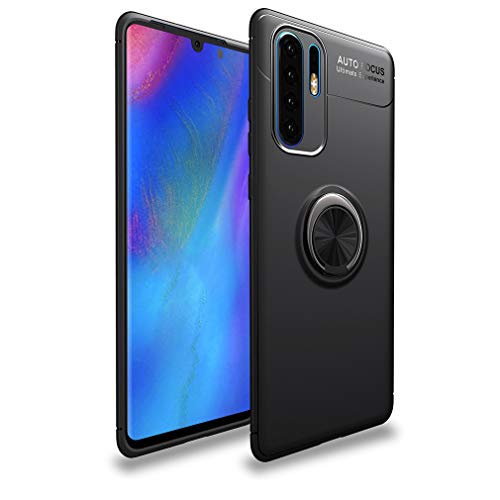 CHcase Huawei P30 Pro Schutzhülle, ultradünn, TPU, leicht und weich, stoßfest, Magnetschnalle, Stealth, kompatibel mit Kfz-Halterung für Huawei P30 Pro, Schwarz von CHcase