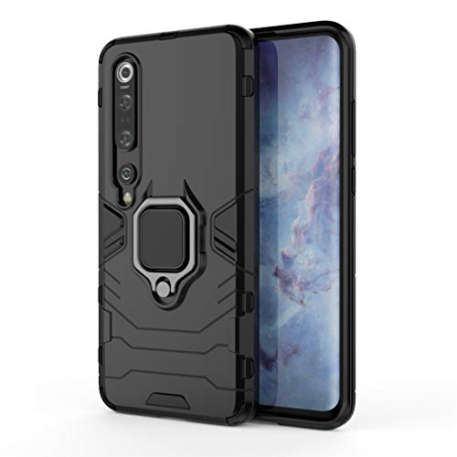 CHcase Schutzhülle für Xiaomi Mi 10/Mi 10 Pro, 360 Grad drehbar, Ringhalter, Standfunktion, mit Magnethalterung, KFZ-Halterung für Xiaomi Mi 10/Mi 10 Pro, Schwarz von CHcase