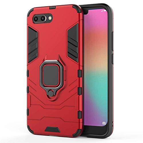 Huawei Honor 10 Hülle, CHcase Hybrid 2in1 TPU+PC Schutzhülle Rugged Armor Car Mount Case Cover Dual Layer Bumper Backcover mit Ständer für Huawei Honor 10 -Red von CHcase