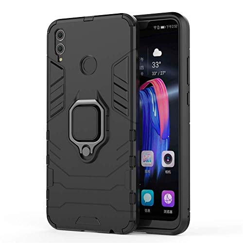 Huawei Honor 8X Hülle, CHcase Hybrid 2in1 TPU+PC Schutzhülle Rugged Armor Car Mount Case Cover Dual Layer Bumper Backcover mit Ständer für Huawei Honor 8X -All Black von CHcase