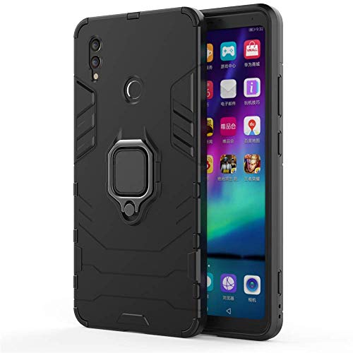 Huawei Honor Note 10 Hülle, CHcase Hybrid 2in1 TPU+PC Schutzhülle Rugged Armor Car Mount Case Cover Dual Layer Bumper Backcover mit Ständer für Huawei Honor Note 10 -All Black von CHcase