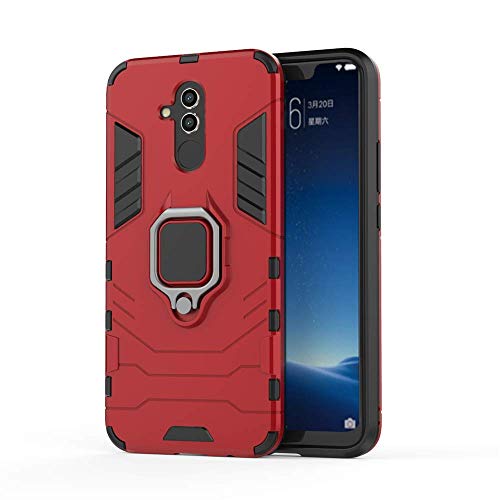 Huawei Mate 20 Lite Hülle, CHcase Hybrid 2in1 TPU+PC Schutzhülle Rugged Armor Car Mount Case Cover Dual Layer Bumper Backcover mit Ständer für Huawei Mate 20 Lite -Red von CHcase