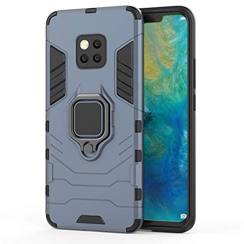 Huawei Mate 20 Pro Hülle, CHcase Hybrid 2in1 TPU+PC Schutzhülle Rugged Armor with Magnetic Car Mount Case Cover Dual Layer Bumper Backcover mit Ständer für Huawei Mate 20 Pro -Black Plus Gray von CHcase