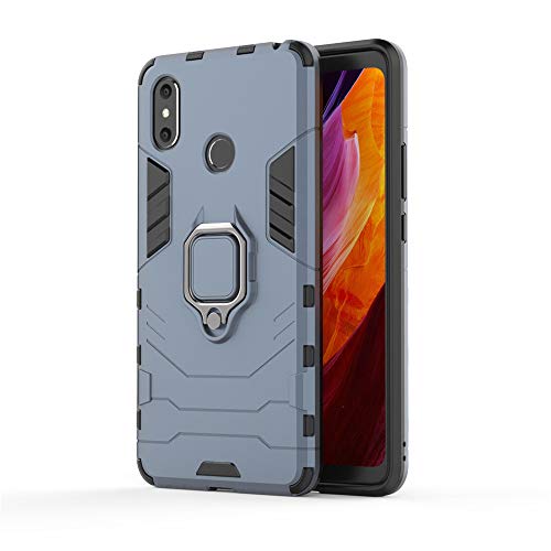 Xiaomi Mi Max 3 Hülle, CHcase Hybrid 2in1 TPU+PC Schutzhülle Rugged Armor with Magnetic Car Mount Case Cover Dual Layer Bumper Backcover mit Ständer für Xiaomi Mi Max 3 -Black Plus Gray von CHcase