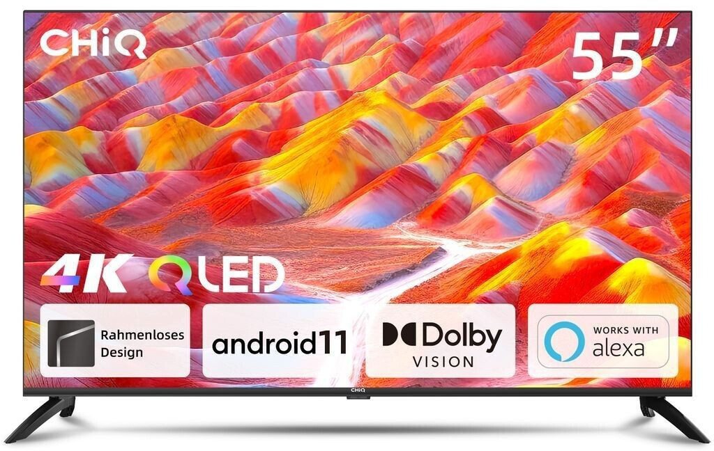 CHiQ MODEL U55QG7L QLED-Fernseher (139 cm/55 Zoll, 4K Ultra HD, WLAN, LAN (RJ45), Bluetooth, Google TV, Streaming-Dienste, App-Store-Zugang, Miracast, Chromecast integriert, QLED-Display) von CHiQ