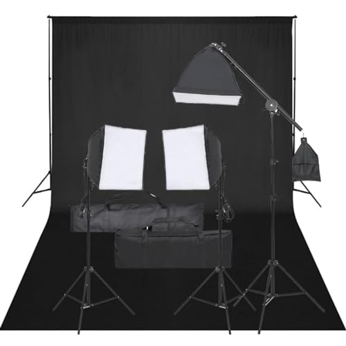 CIADAZ Fotostudio-Set mit Beleuchtung und Hintergrund, Fotostudio Set, Fotohintergrund, Fotohintergrund Set, Foto Hintergrundsystem, von CIADAZ