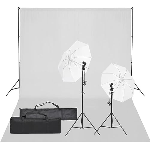 CIADAZ Fotostudio-Set mit Beleuchtung und Hintergrund, Fotostudio Set, Hintergrund Fotostudio, Fotohintergrund, Fotohintergrund Set, Foto Hintergrundsystem, von CIADAZ
