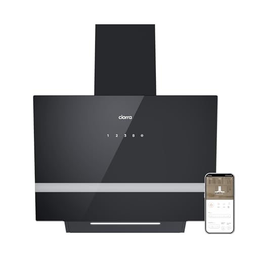 CIARRA A+++ AWB6736H Kopffreie Schräghaube Umluft Dunstabzugshaube 60 cm 650 m³/h App Touch-Bedienung Booster mit CBCF003 Aktivkohlefilter Schwarz CIARRA A+++ AWB6736H Kopffreie Schräghaube Umluft Dunstabzugshaube 60 cm 650 m³/h App Touch-Bedienung Booster mit CBCF003 Aktivkohlefilter Schwarz von CIARRA