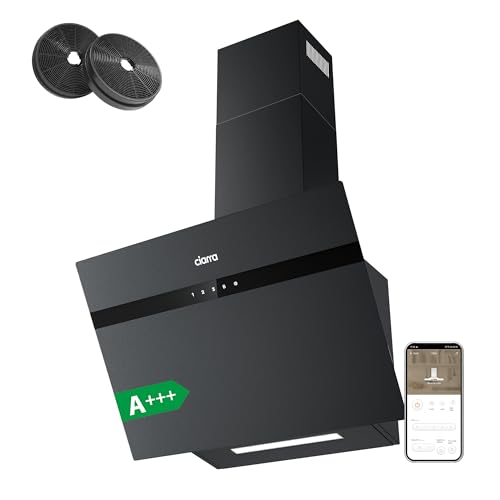 CIARRA AS6736HG A+++ Dunstabzugshaube 60cm Umluft Kopffreie Schräghaube 650m³/h Wi-Fi App Touch-Bedienung Abluft CBCF003 Aktivkohlefilter 4 Leistungsstufen Malerei-Mattglas Schwarz CIARRA AS6736HG A+++ Dunstabzugshaube 60cm Umluft Kopffreie Schräghaube 650m³/h Wi-Fi App Touch-Bedienung Abluft CBCF003 Aktivkohlefilter 4 Leistungsstufen Malerei-Mattglas Schwarz von CIARRA