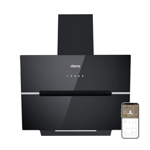 CIARRA AWB6736F A+++ Kopffreie Schräghaube Dunstabzugshaube 60 cm Umluft 650m³/h App Touch-Bedienung Booster CBCF003 Kohlefilter Schwarz CIARRA AWB6736F A+++ Kopffreie Schräghaube Dunstabzugshaube 60 cm Umluft 650m³/h App Touch-Bedienung Booster CBCF003 Kohlefilter Schwarz von CIARRA