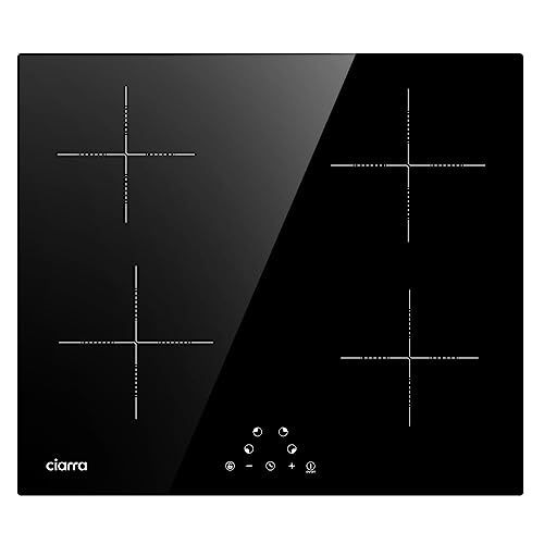 CIARRA CABBIH4 4 Zonen Einbau Induktionskochfeld 60cm, 6000W Touch-Bedienung Kochfeld Induktion mit 4 Platten 9 Leistungsstufen Induktionskochplatte Timer Kindersicherung Funktion CIARRA CABBIH4 4 Zonen Einbau Induktionskochfeld 60cm, 6000W Touch-Bedienung Kochfeld Induktion mit 4 Platten 9 Leistungsstufen Induktionskochplatte Timer Kindersicherung Funktion von CIARRA
