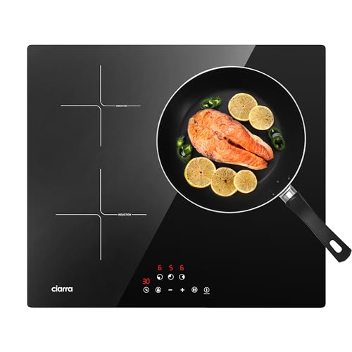 CIARRA CBBIH3 Induktionskochfeld 60 cm Einbau mit 3 Platten 6100 W Slider Touch-Bedienung Induktion Kochfeld 9 Leistungsstufen Induktionskochplatte Timer Kindersicherung Pausenfunktion STOP & GO CIARRA CBBIH3 Induktionskochfeld 60 cm Einbau mit 3 Platten 6100 W Slider Touch-Bedienung Induktion Kochfeld 9 Leistungsstufen Induktionskochplatte Timer Kindersicherung Pausenfunktion STOP & GO von CIARRA