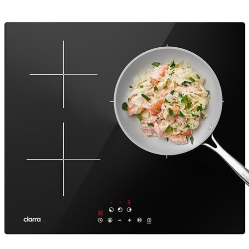 CIARRA CBBIH3 3 Zonen Einbau Induktionskochfeld 60 cm mit PowerBoost schnelleres Kochen Touch-Bedienung Induktion Kochfeld 9 Leistungsstufen Timer Kindersicherung CIARRA CBBIH3 3 Zonen Einbau Induktionskochfeld 60 cm mit PowerBoost schnelleres Kochen Touch-Bedienung Induktion Kochfeld 9 Leistungsstufen Timer Kindersicherung von CIARRA