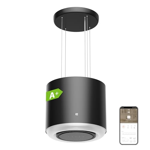 Ciarra CBCB4838 A+ Inselhaube Freihängend 550m³/h mit Smart Wi-Fi App 4 Stufen Booster Umluft Dunstabzugshaube Insel Kronleuchter-Kochinsel Schwarz Ciarra CBCB4838 A+ Inselhaube Freihängend 550m³/h mit Smart Wi-Fi App 4 Stufen Booster Umluft Dunstabzugshaube Insel Kronleuchter-Kochinsel Schwarz von CIARRA