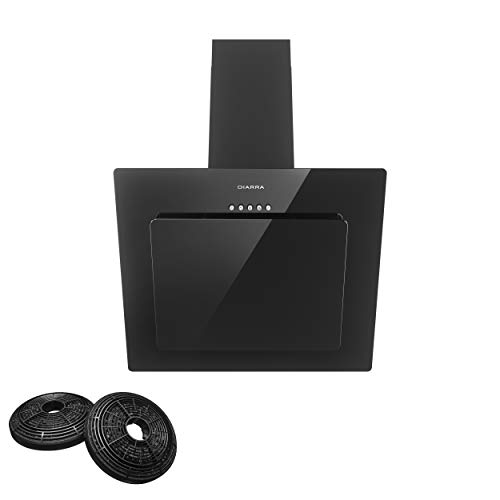 CIARRA CBCB6737 A++ Kopffreie Schräghaube Dunstabzugshaube 60cm Umluft 350m³/h mit CBCF002X2 Aktivkohlefilter Wandmontage Abzugshaube Schwarz CIARRA CBCB6737 A++ Kopffreie Schräghaube Dunstabzugshaube 60cm Umluft 350m³/h mit CBCF002X2 Aktivkohlefilter Wandmontage Abzugshaube Schwarz von CIARRA